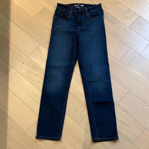 Levi's Women's Straight Leg Jeans in Dark Blue Wash